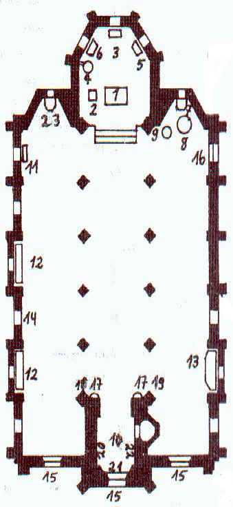 Grundriß St. Josef Moers