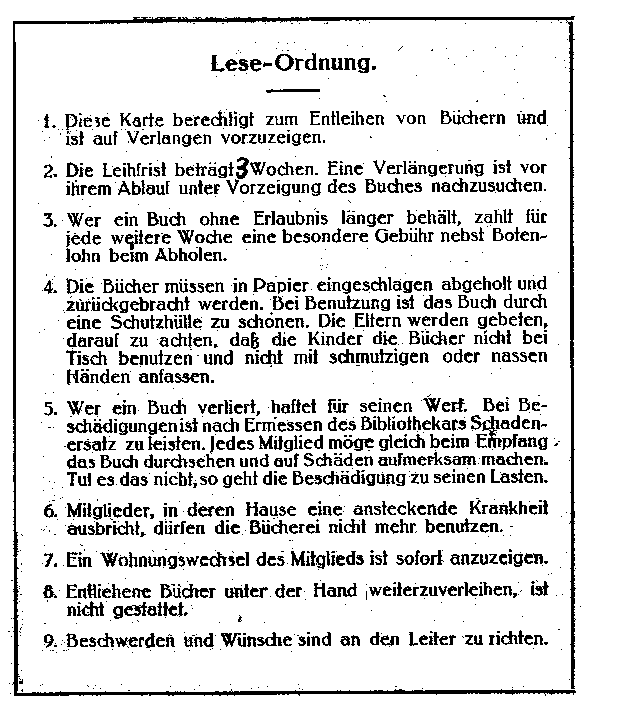 Leseordnung